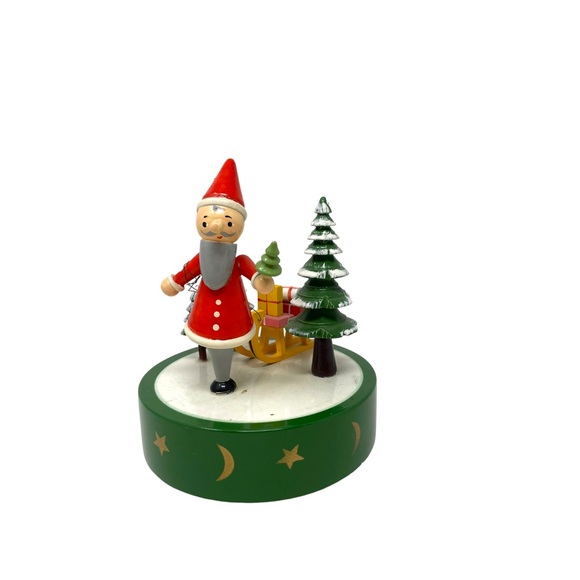 Vintage Mapsa Swiss Music Movement Christmas Music Box Decor Silent Night German - Picture 10 of 10